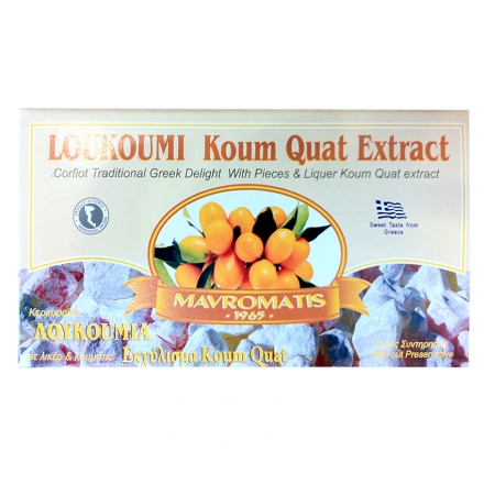 Greek Loukoumi with Koum Quat extract 200gr from Corfu
