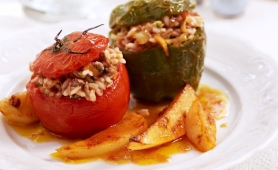 Gemista with minced meat